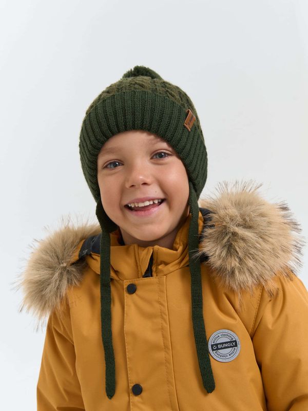 Шапка зимняя из смесовой шерсти с флисовым подкладом 