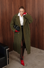 Пальто оверсайз из буклированной шерсти