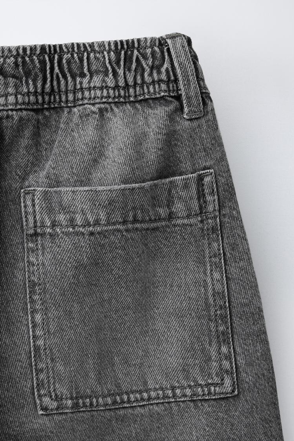 ZARA ДЖИНСЫ BALLOON-FIT, СЕРЫЙ