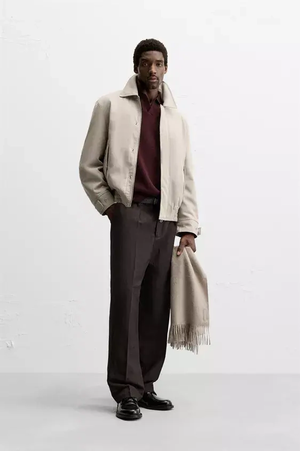 ZARA ХЛОПКОВЫЙ БОМБЕР, СЕРЫЙ