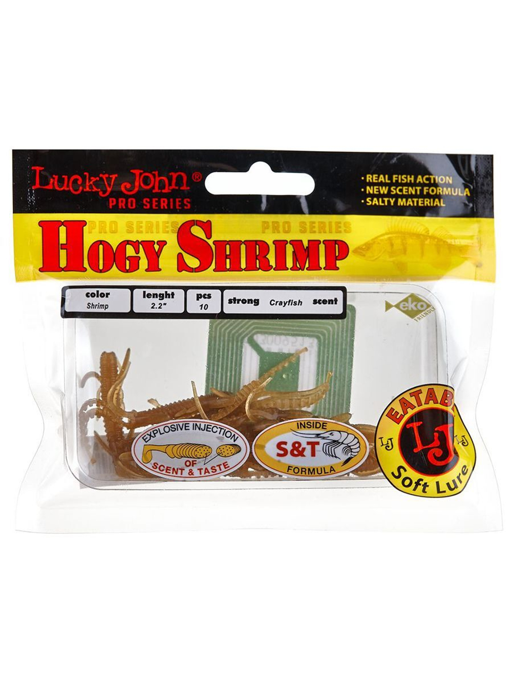 Виброхвосты съедобные искусственные LJ Pro Series HOGY SHRIMP 2,2in (05.60)/S18 10 шт. в упак.