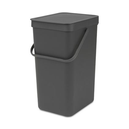 Ведро для мусора Brabantia Sort&Go серое 16л