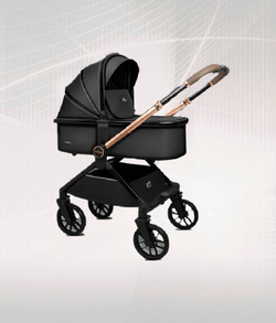 модульная коляска 3в1 Luxmom B1автолюлька+ перекидная ручка / черного цвета