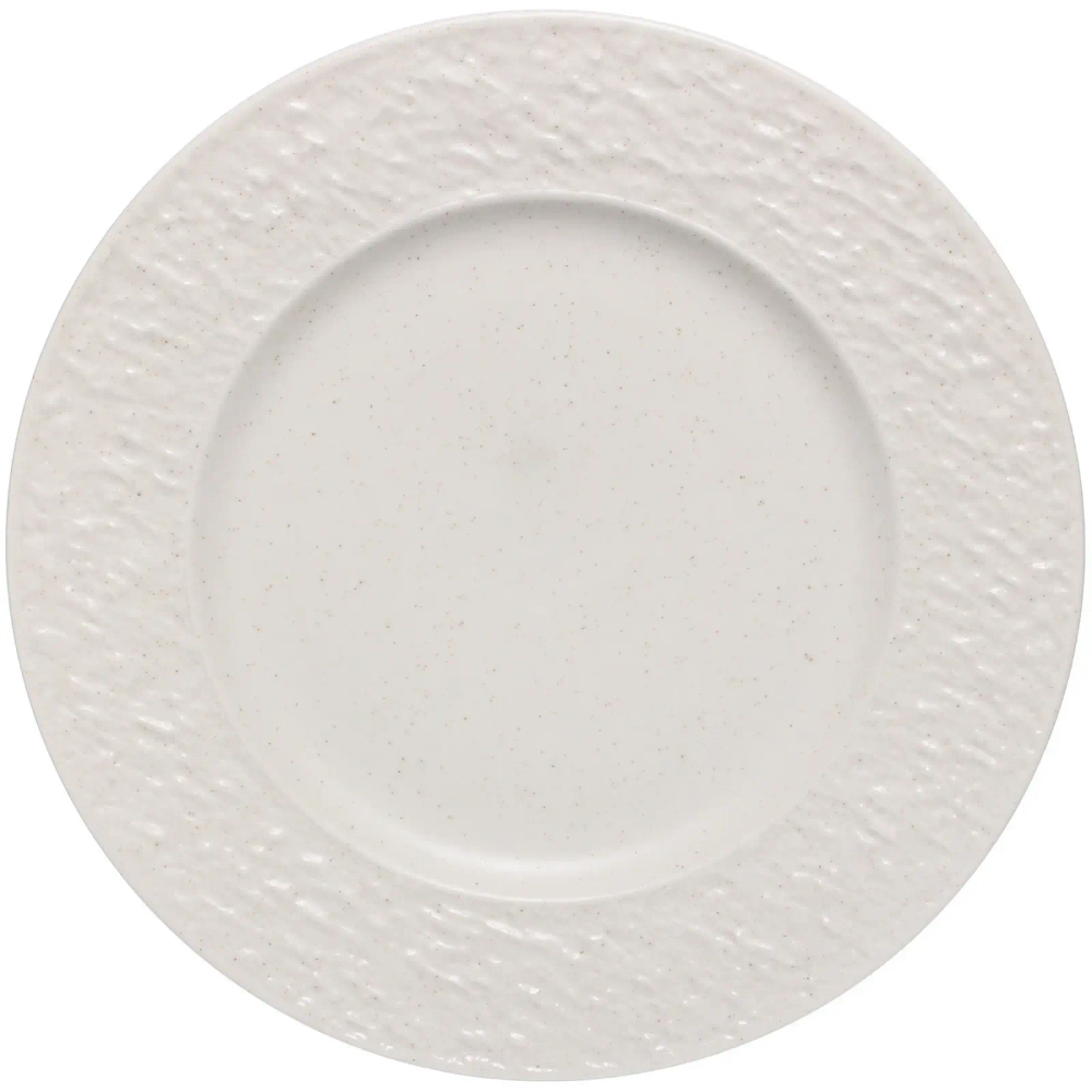 Тарелка керамическая обеденная «Perfetto» 27см фактурный узор, бежевая