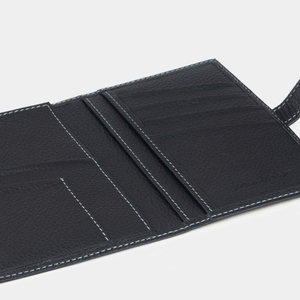 Обложка для паспорта и автодокументов из натуральной кожи теленка, черного цвета