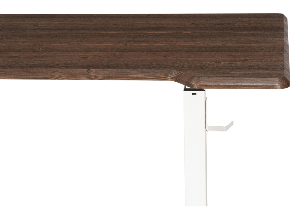 Компьютерный стол Woodville Маркос с механизмом подъема 140х80х75 орех кантри, белый