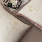 Комплект постельного белья Сатин-Шелк Я IN LOVE на резинке LVR013