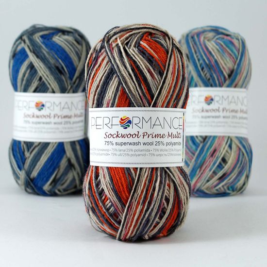 Пряжа Sock Wool Prime Multi 4-ply PERFORMANCE (75% шерсть супервош, 25% полиамид)