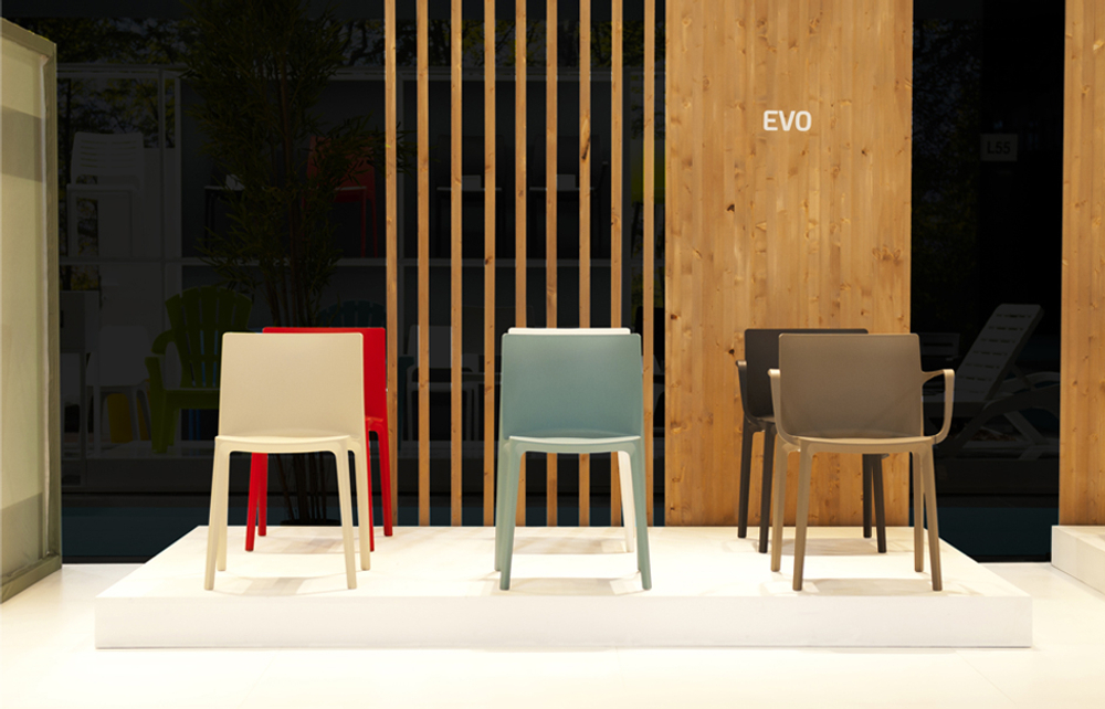 Кресло пластиковое Papatya Evo-K, тортора