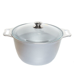 Кастрюля алюминевая 6л со стеклянной крышкой КМ-к61