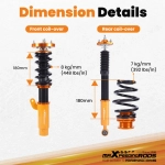 Maxpeedingrods 24 Way Damper Coilover Shock Strut подходит для автомобиля BMW 3 2-door Convertible (E46) 00-07 lowering kit