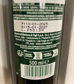 Оливковое масло BARBERA Selezione Unica  Extra Virgin 500 мл Италия