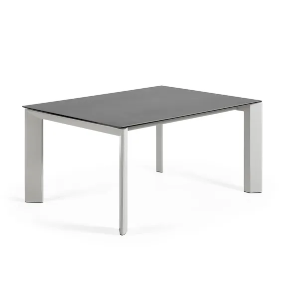 Стол Atta 160 (220) x90 серый керамический