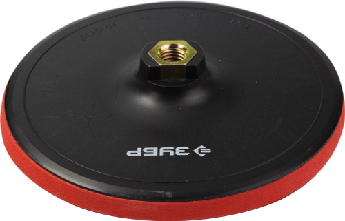 Тарелка опорная ЗУБР ″Мастер″ пластиковая для УШМ под круг на липучке, мягкая полиуретановая прокладка, d 180 мм, М14