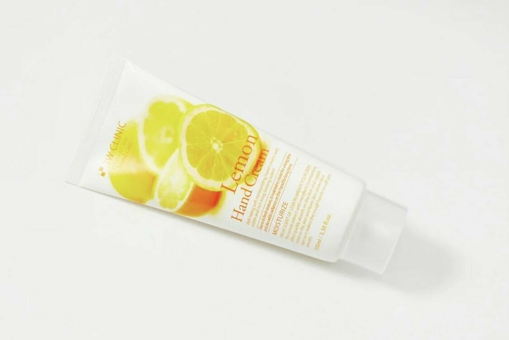 3W Clinic Увлажняющий отбеливающий крем для рук с экстрактом лимона - Lemon hand cream, 100мл