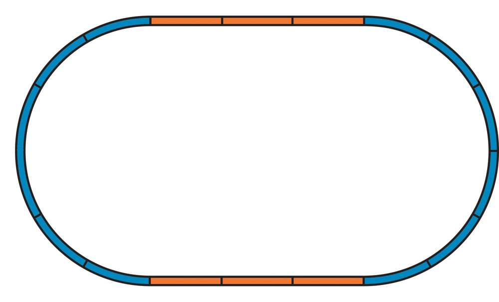 Набор подложек для рельсового пути А и 4-х прямых рельсов