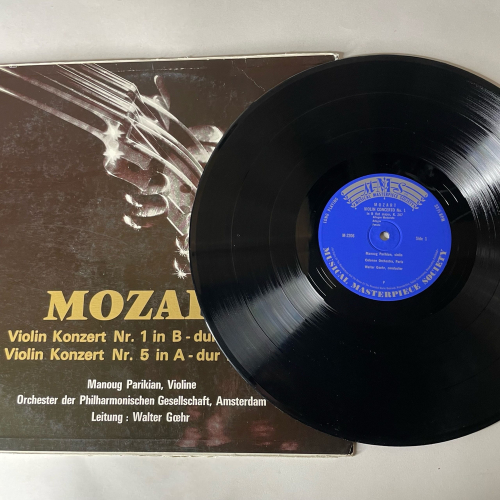 Винтажная виниловая пластинка LP Mozart Моцарт, Концерт Для Виолончели, Violin Konzert Nr. 1 , Nr. 5 (Германия 1963)