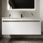 Тумба с раковиной Sancos Smart, 119 см., эмаль белый, SM120-1W
