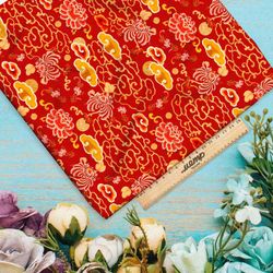 Ткань дюспо японский мотив