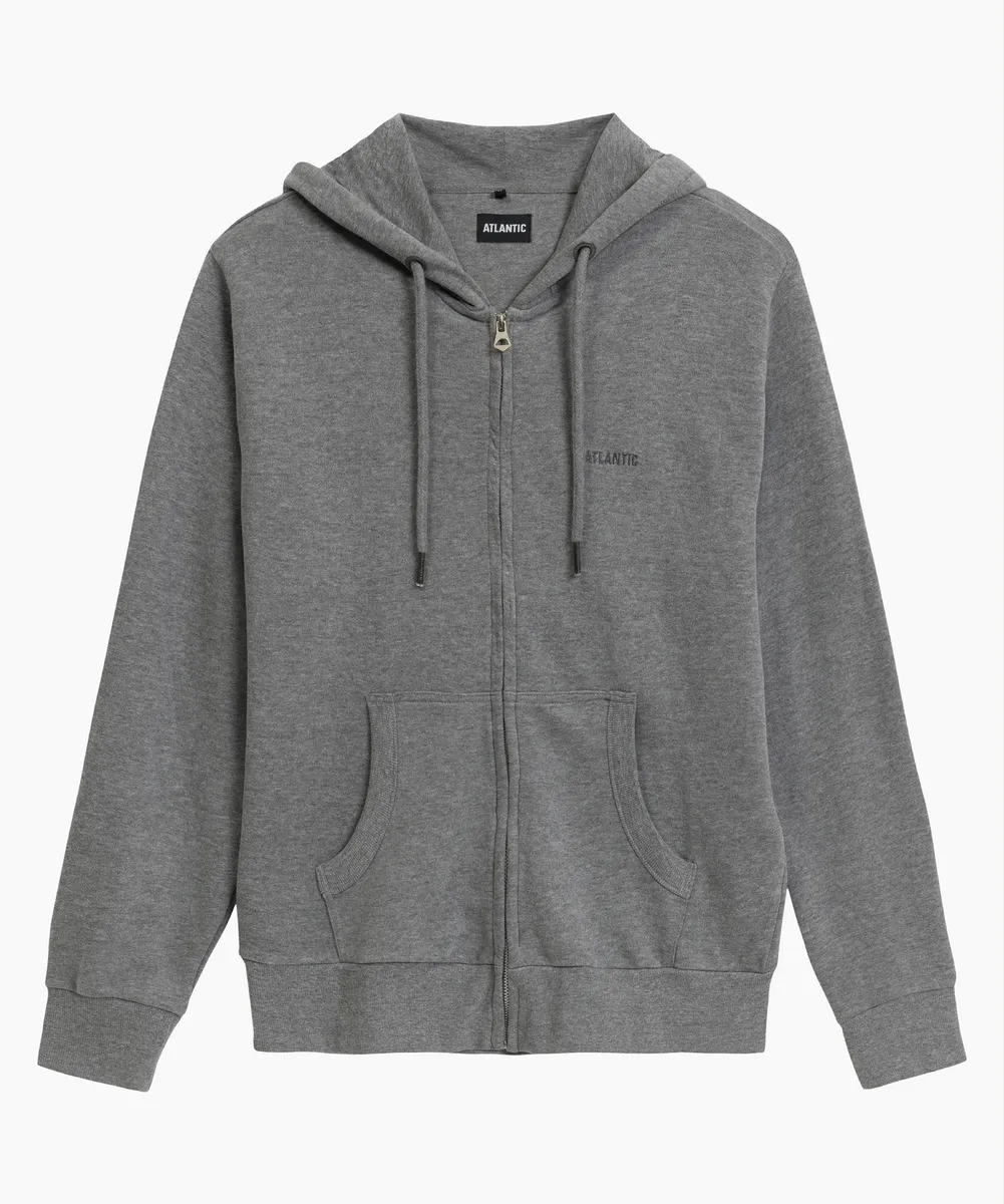 Мужская толстовка с капюшоном Atlantic, 1 шт. в уп., хлопок, темно-серый меланж, HMT-001