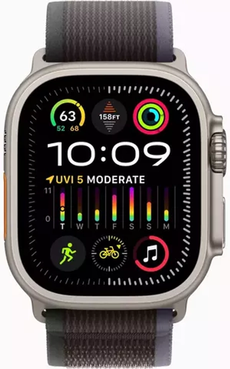 Умные часы Apple Watch Ultra 2 49 мм Titanium Case GPS + Cellular, Blue Black Trail Loop S/M