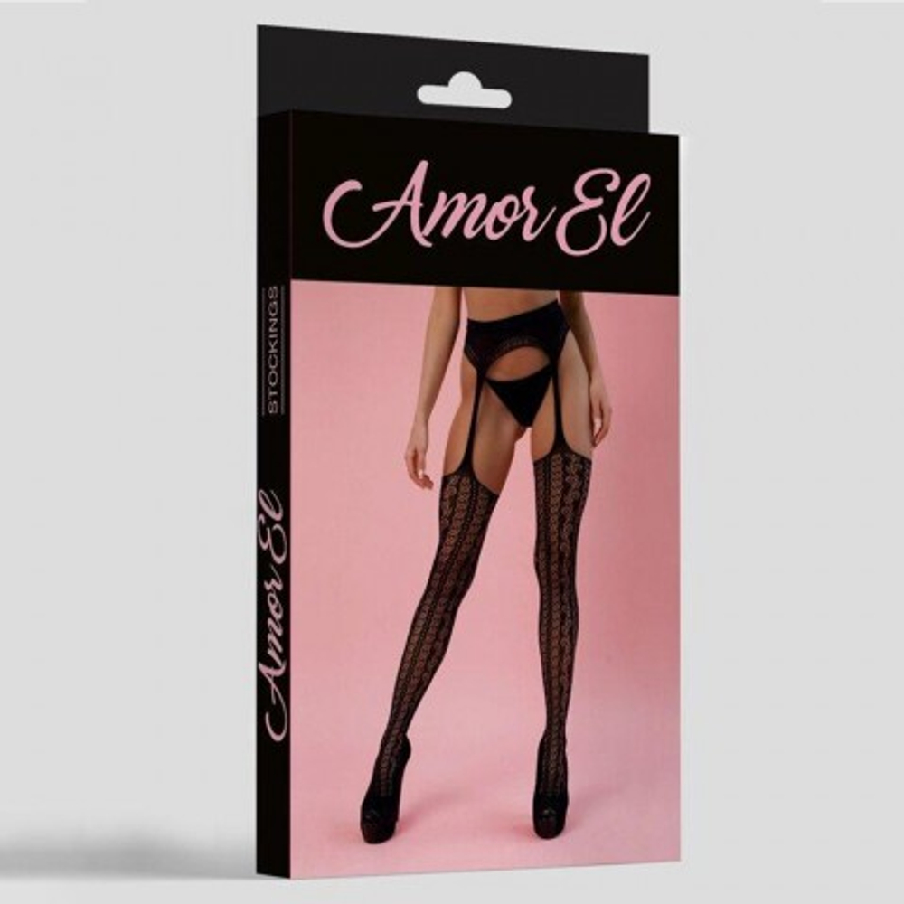 Чулки с поясом Paula (S/L)