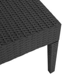 Стол пластиковый журнальный прямоугольный Ola Dom арт.ЭП 401424 (антрацит)