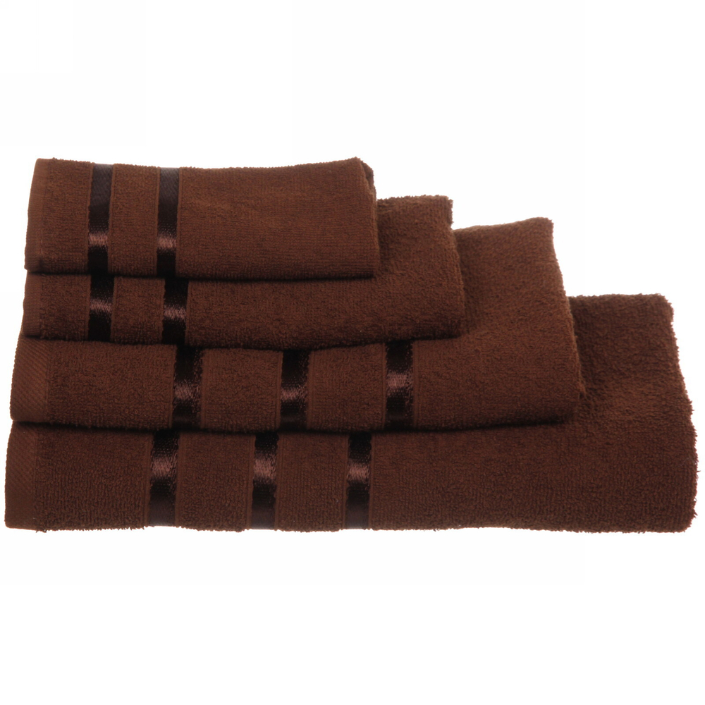 Полотенце махровое 30*30см «LUNA» цвет темно-коричневый 04040 плотность 360гр/м2