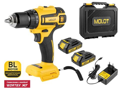 Аккумуляторная дрель-шуруповерт MOLOT MBD 1820 Li (безщеточный двигатель)