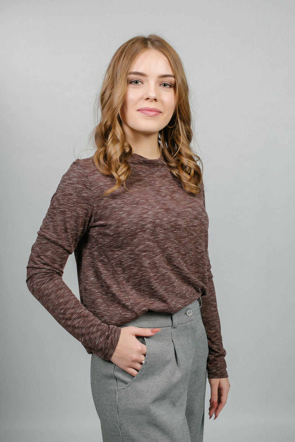 Туника 2933АП, коричневый #95К032933АП