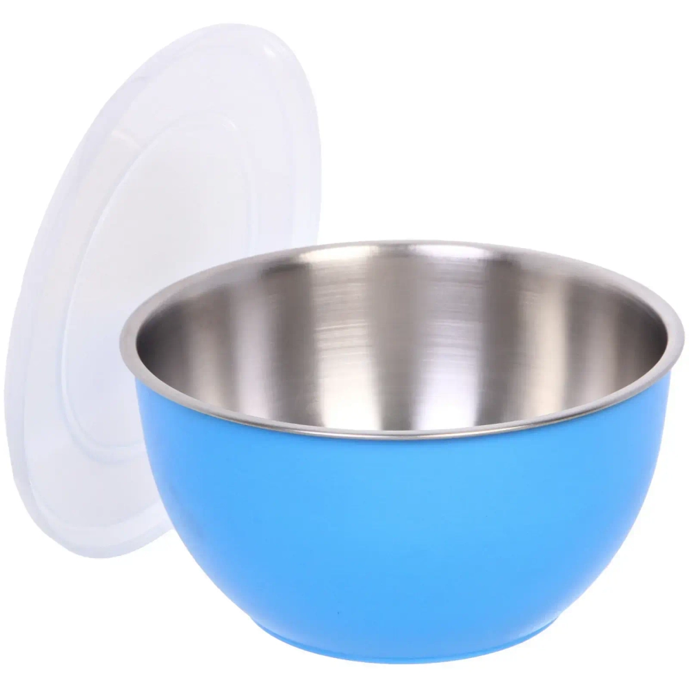 Миска из нержавеющей стали для СВЧ-печи с крышкой 0,8л 14см