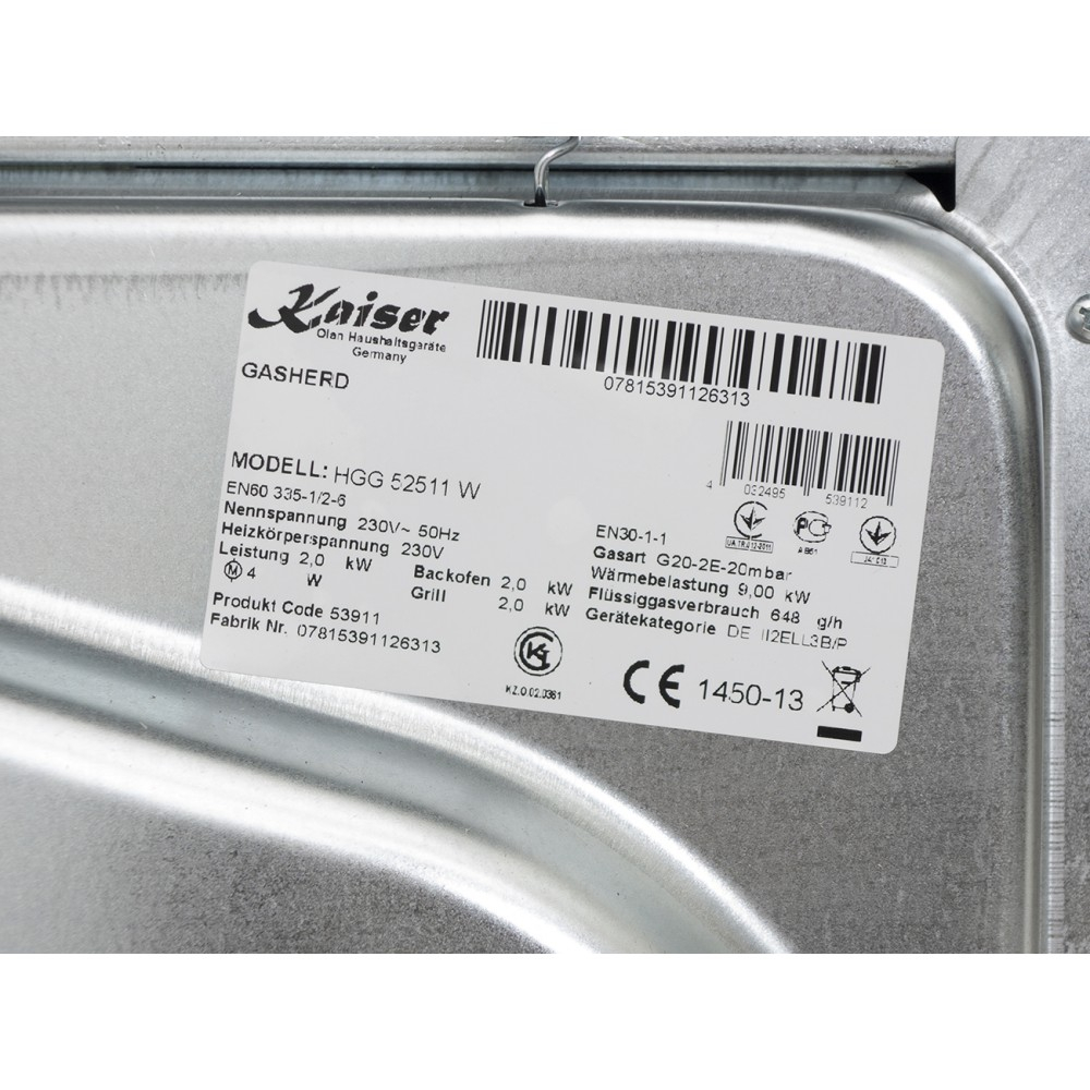 Плита газовая Kaiser HGG 52511 W