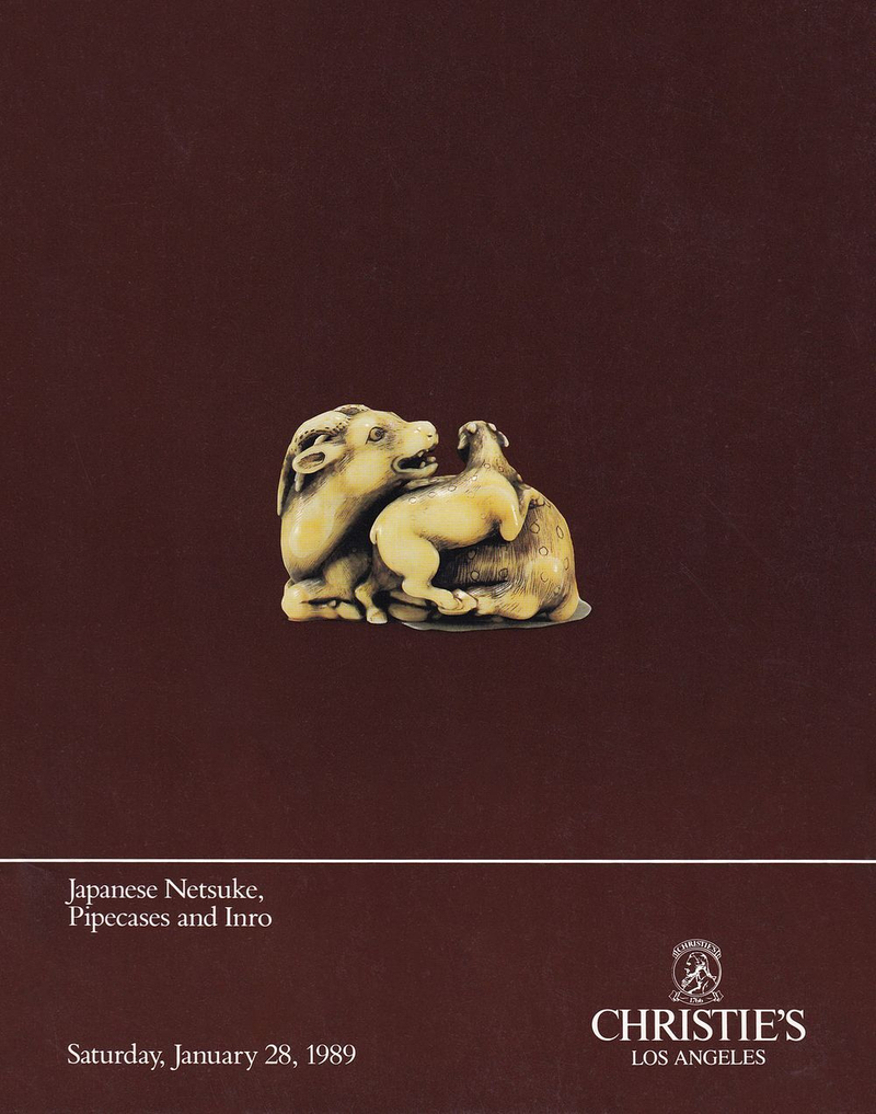 Каталог аукциона Christie's, Лос-Анджелес, Японские нэцкэ, сагэмоно и инро от 28 января 1989 года