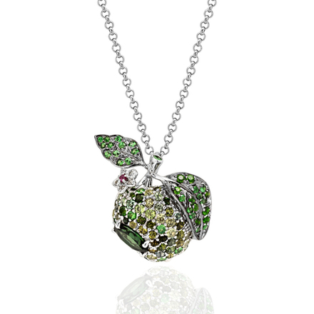 Колье-подвеска с бриллиантами  из белого золота JA-L-621942-5