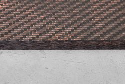 Карбон twill 12K, плашка 140x80x8мм, с медной пудрой