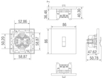 Переключатель перекрестный (с 3-х мест) на 1 тумблер,  клавиша Angle,  10AX 250V,  бронза,  серия N96