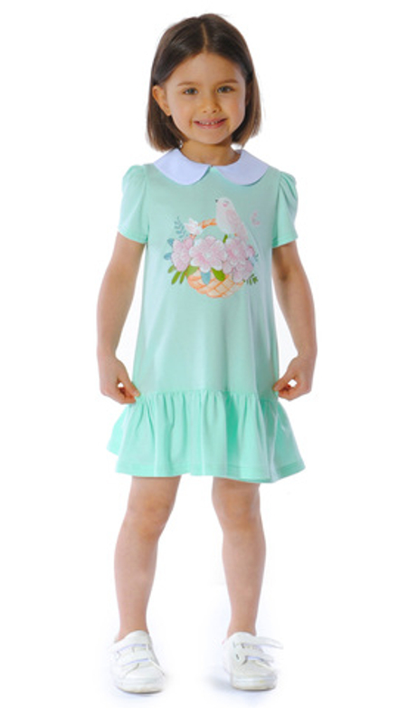 Платье летнее трикотажное для девочки 3-6 лет Fleur de Vie
