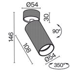 Потолочный светильник Technical C082CL-01-GU10-MG