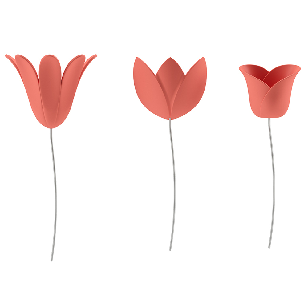 Декор для стен Bloomer 9 элементов коралловый, Umbra