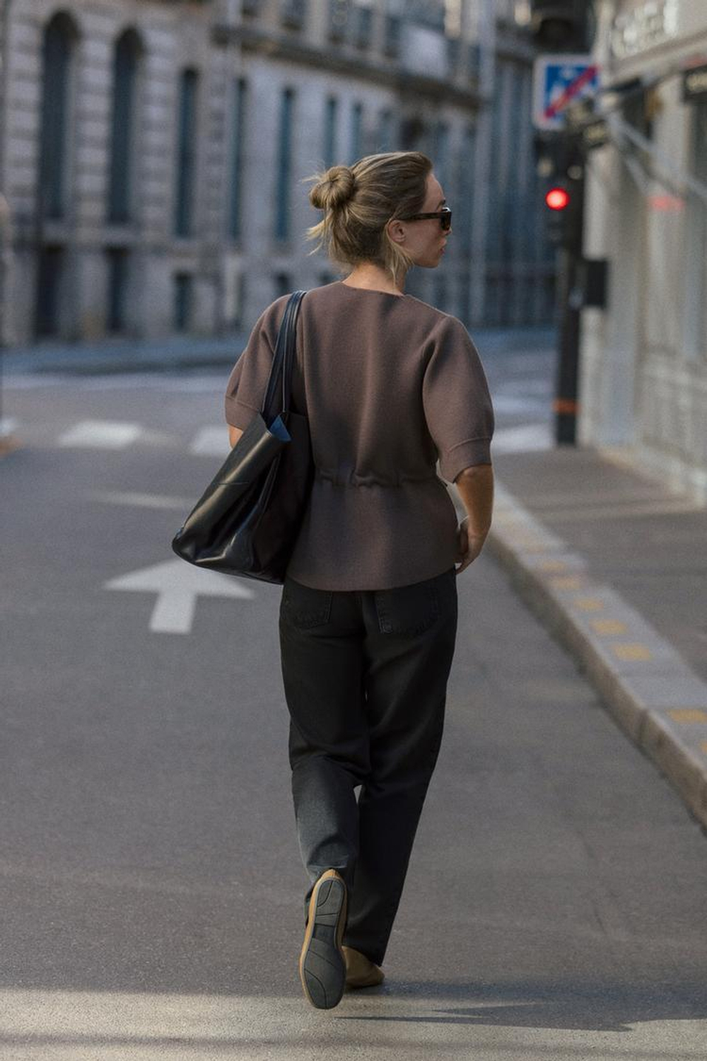 ZARA ДЖЕМПЕР С РУКАВАМИ-БУФАМИ, КОРИЧНЕВЫЙ