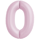 Шар фольгированный Цифра 0 101 см (Розовый)