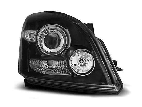 Передние фары angel eyes ccfl black для Toyota Land Cruiser Prado 120