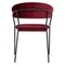Стул Stefany, винный велюр, черный ножки