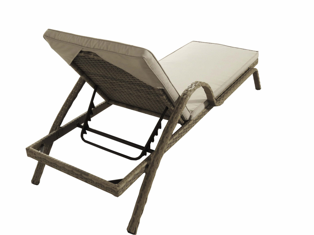 Шезлонг из искусственного ротанга Империал цвет Greige