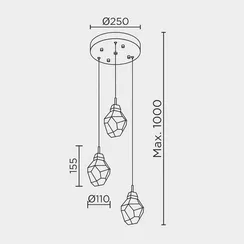 Подвесной светильник MODELUX ML.88972.3 BS