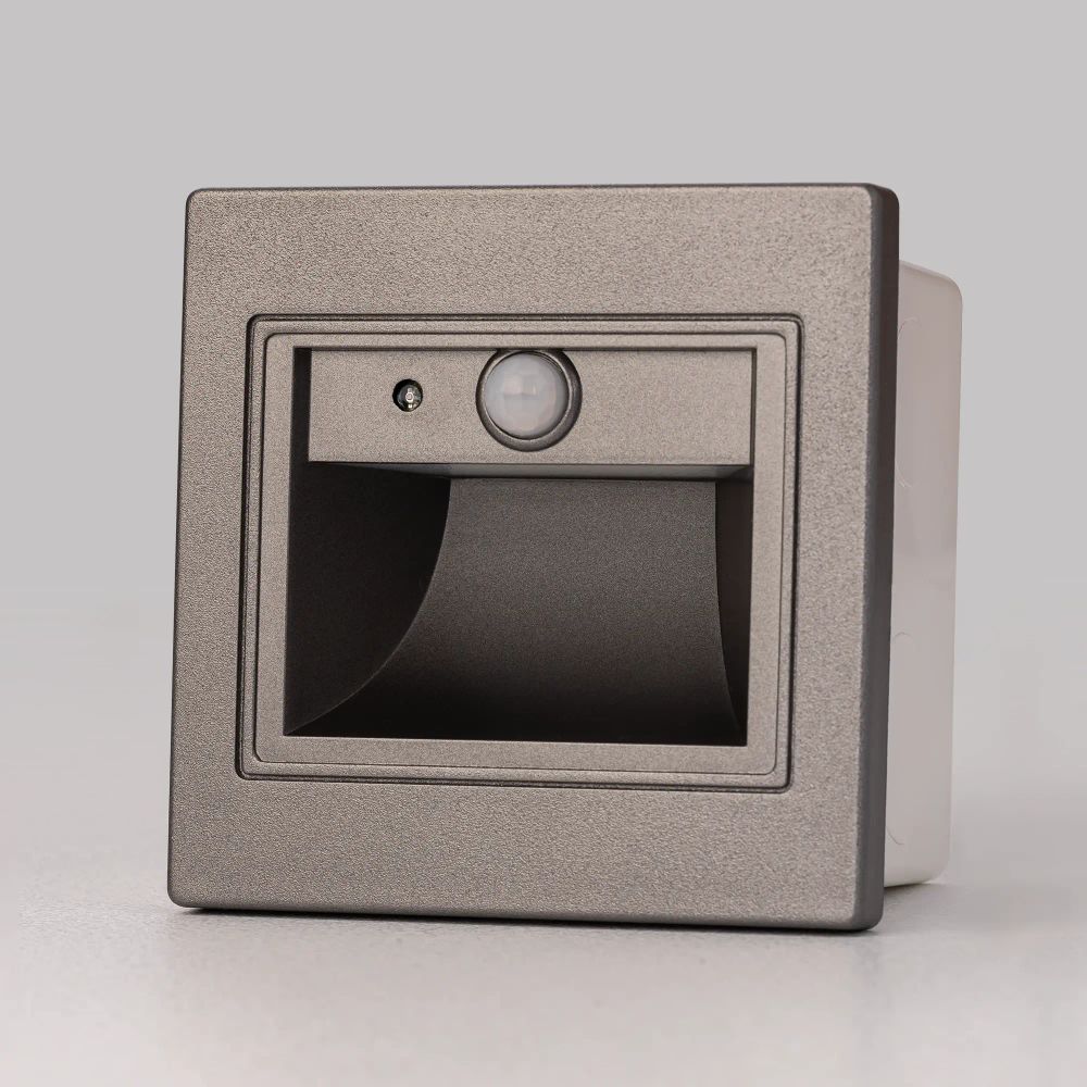 Citilux Скалли CLD005KS1 Встраиваемый светильник с датчиком движения Графит