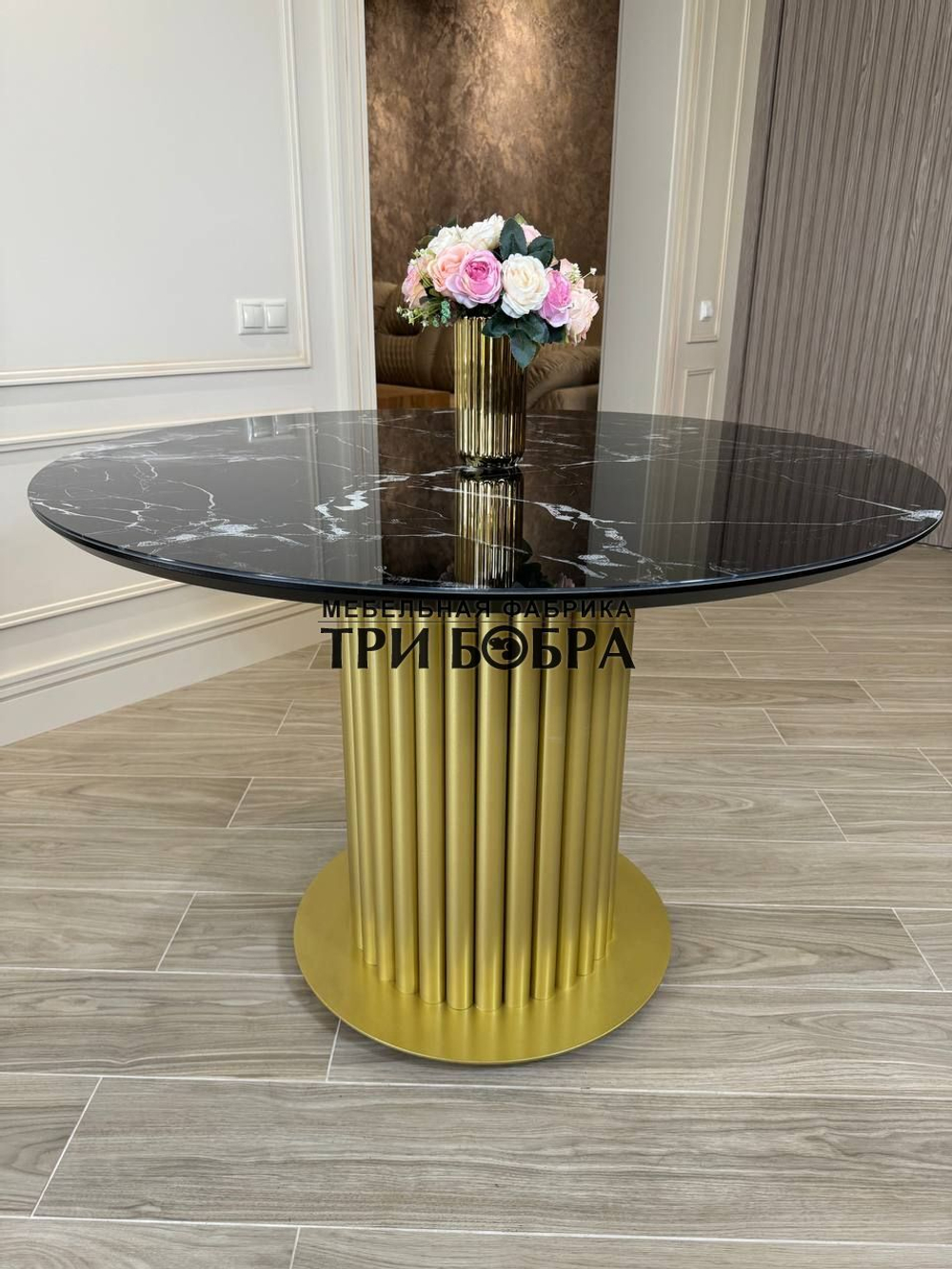 Кухонный стол "Орион", чёрный мрамор