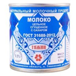 ПРОДУКТ МОЛОЧН СГУЩ. ТЯЖИН 360 ГР 8.5% С САХАРОМ Ж/Б БЗМЖ