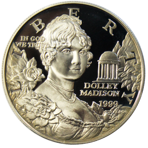 1 доллар 1999 (P) (Долли Мэдисон. Дом Монпелье) PROOF