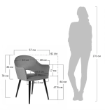 Стул Bradex Home Bruno латте с жаккардом